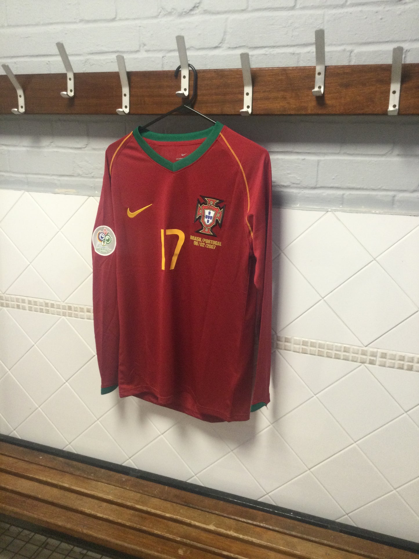 Portugal Home Shirt 2006 C.RONALDO 17 LONG SLEEVS