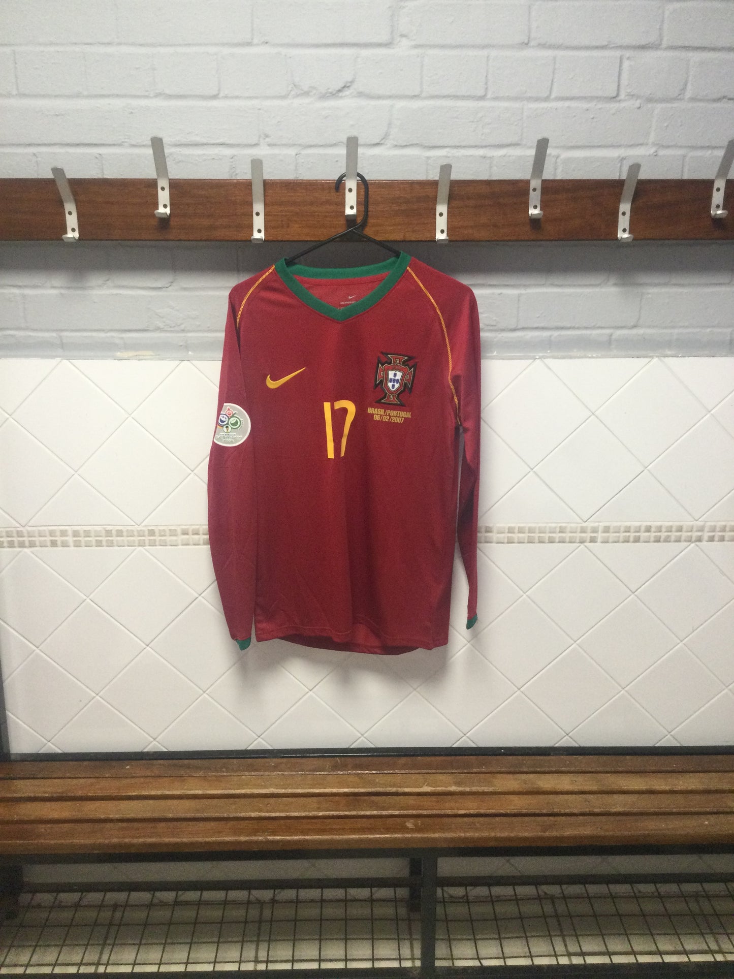 Portugal Home Shirt 2006 C.RONALDO 17 LONG SLEEVS